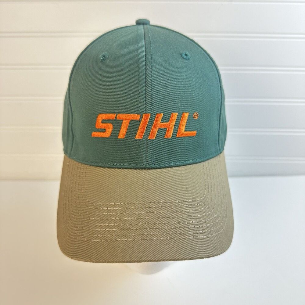 Stihl Outfitters Strapback Hat Cap Green Brown Outdoors Workwear Chainsaws